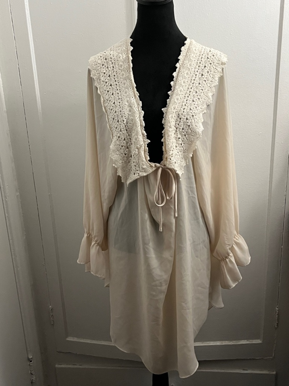 vintage Victoria's Secret sheer robe (peignoir)